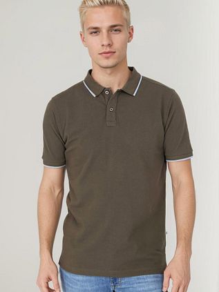 Suitable Respect Polo Shirt Tip Ferry Olive Green