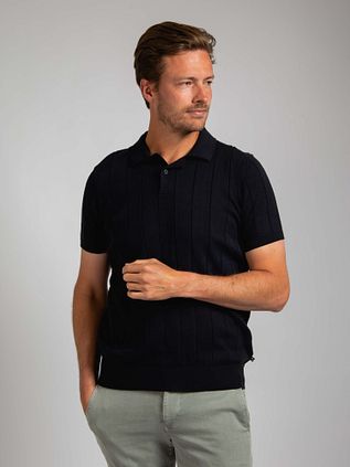 Suitable Respect Polo Shirt Drop Needle Navy