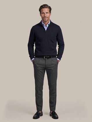 Suitable Canes Mock Neck Jumper Navy