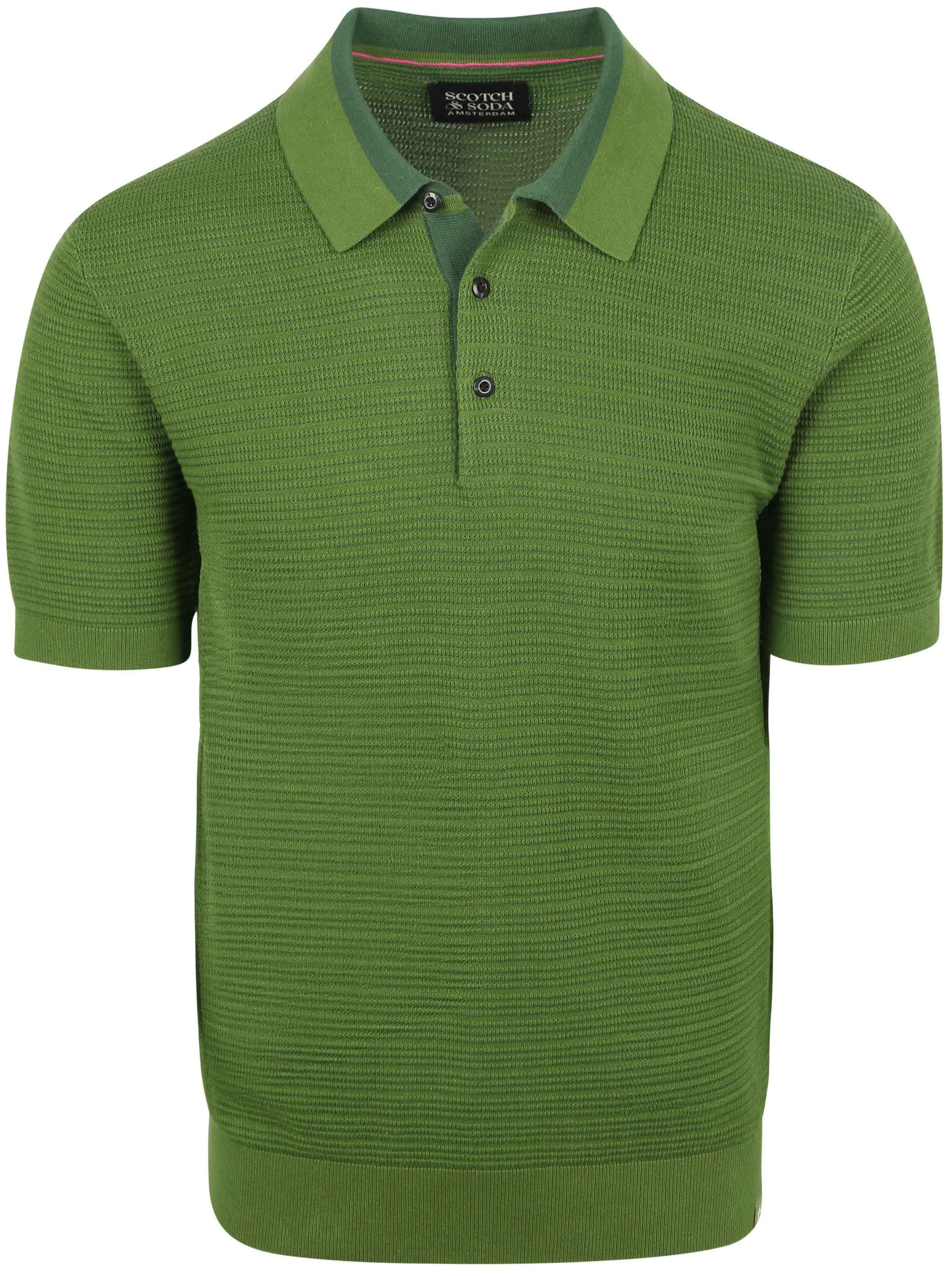 Scotch & Soda Knitted Polo Structure Green Product