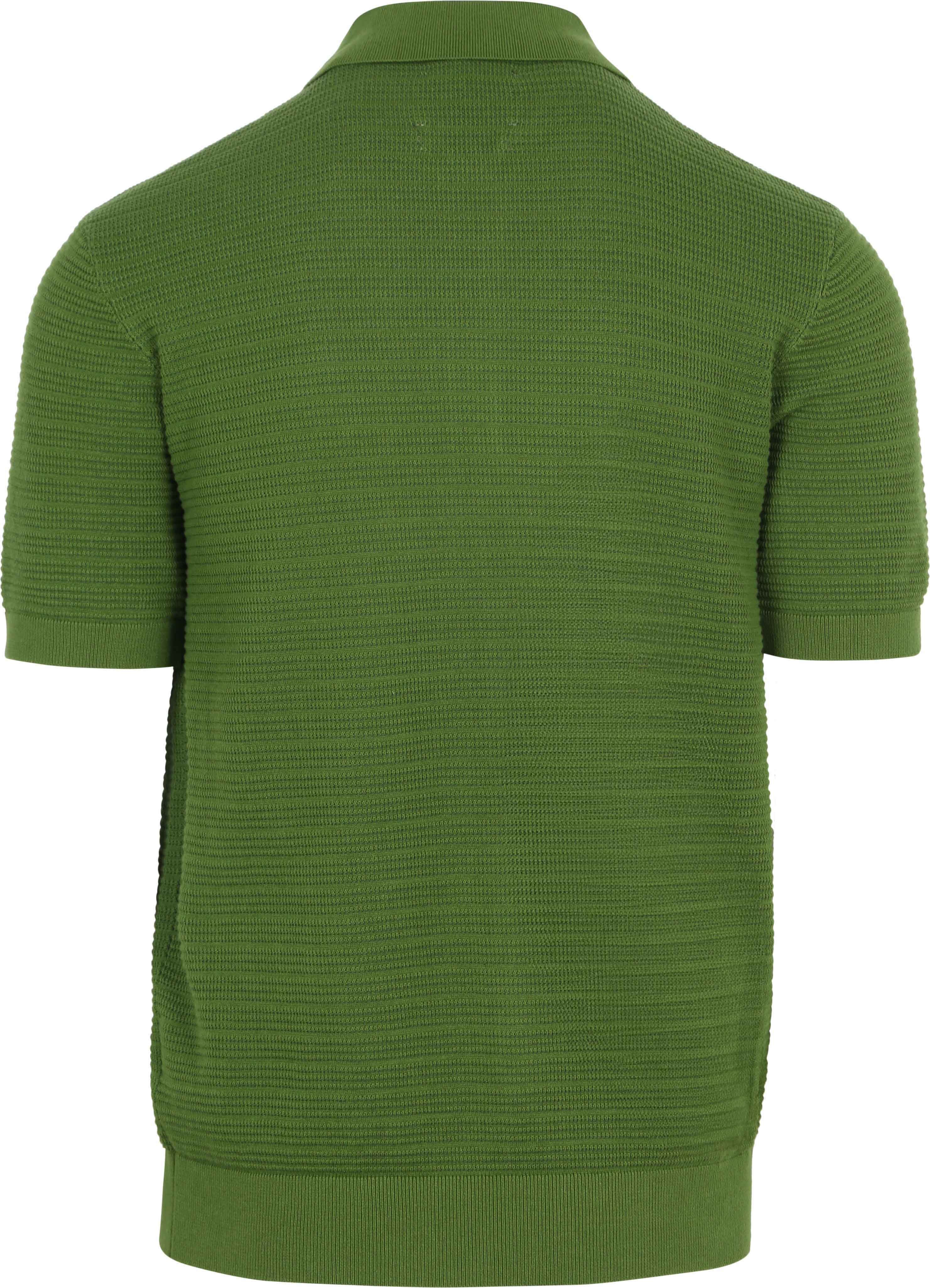 Scotch & Soda Knitted Polo Structure Green Product / Achterkant