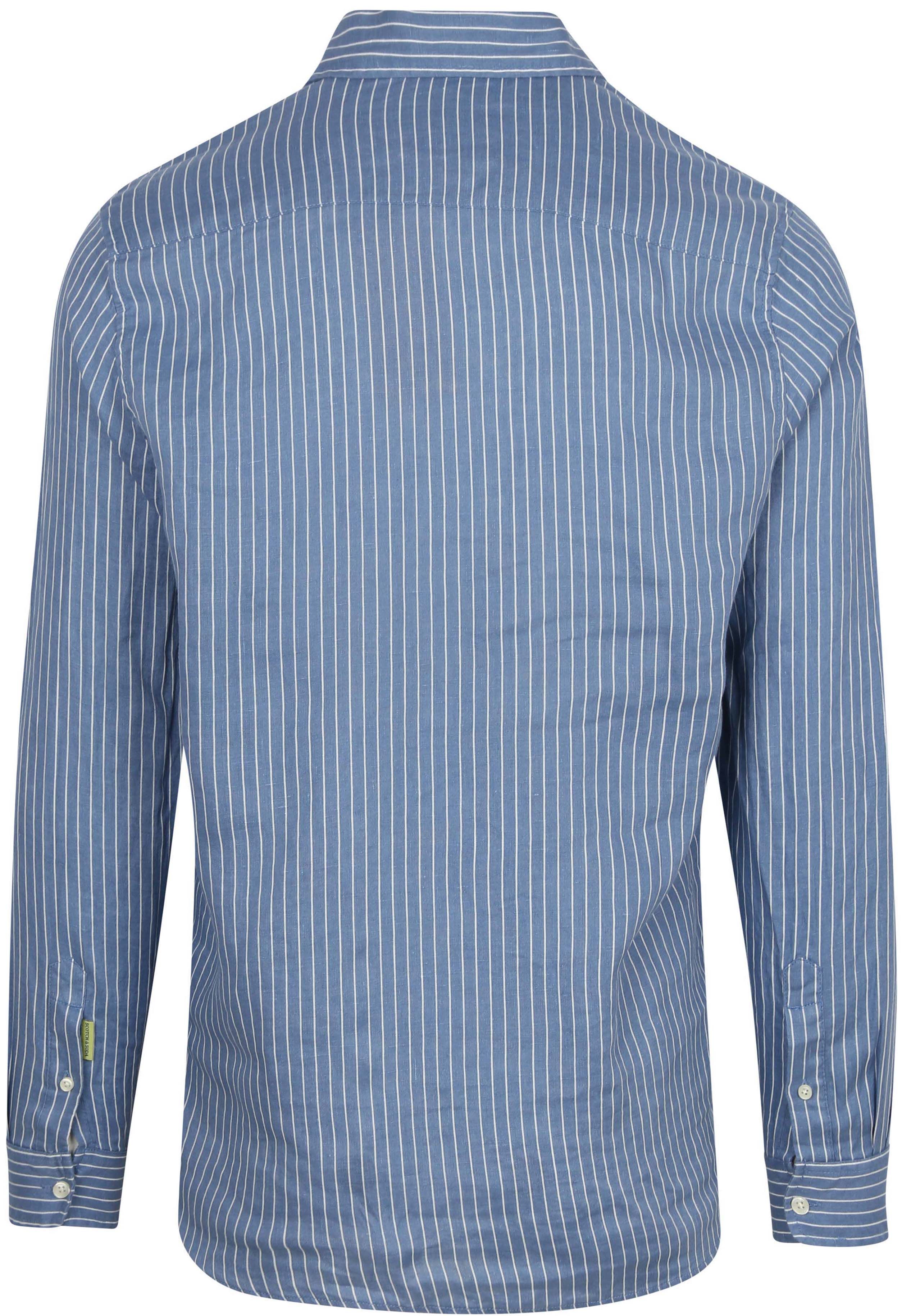 Scotch and Soda Linen Shirt Stripes Blue Product / Achterkant