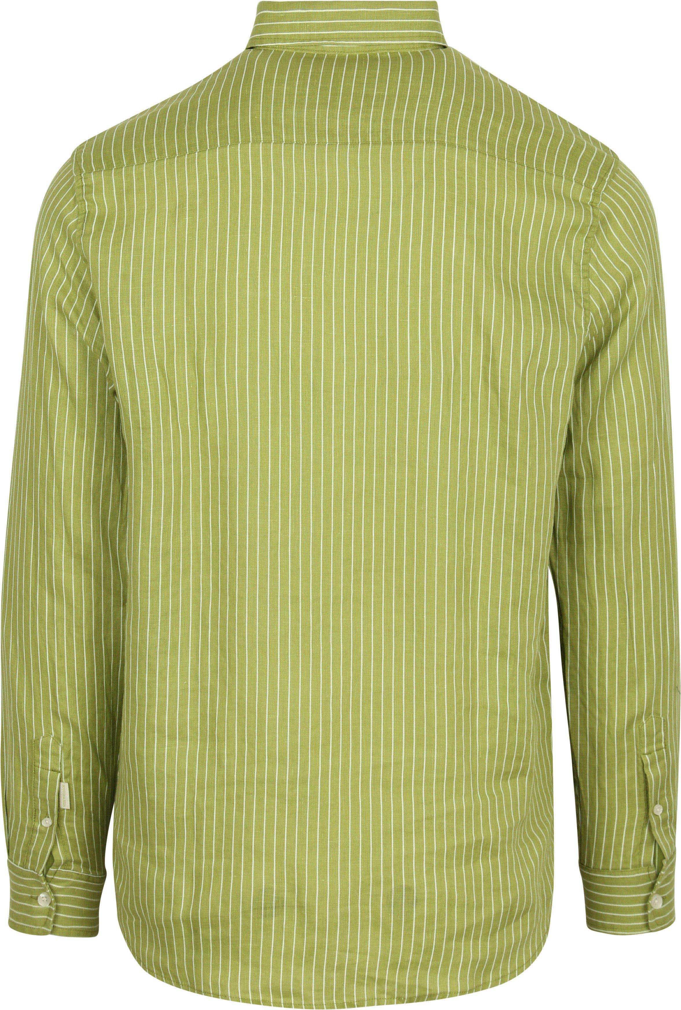 Scotch and Soda Linen Shirt Stripes Green Product / Achterkant