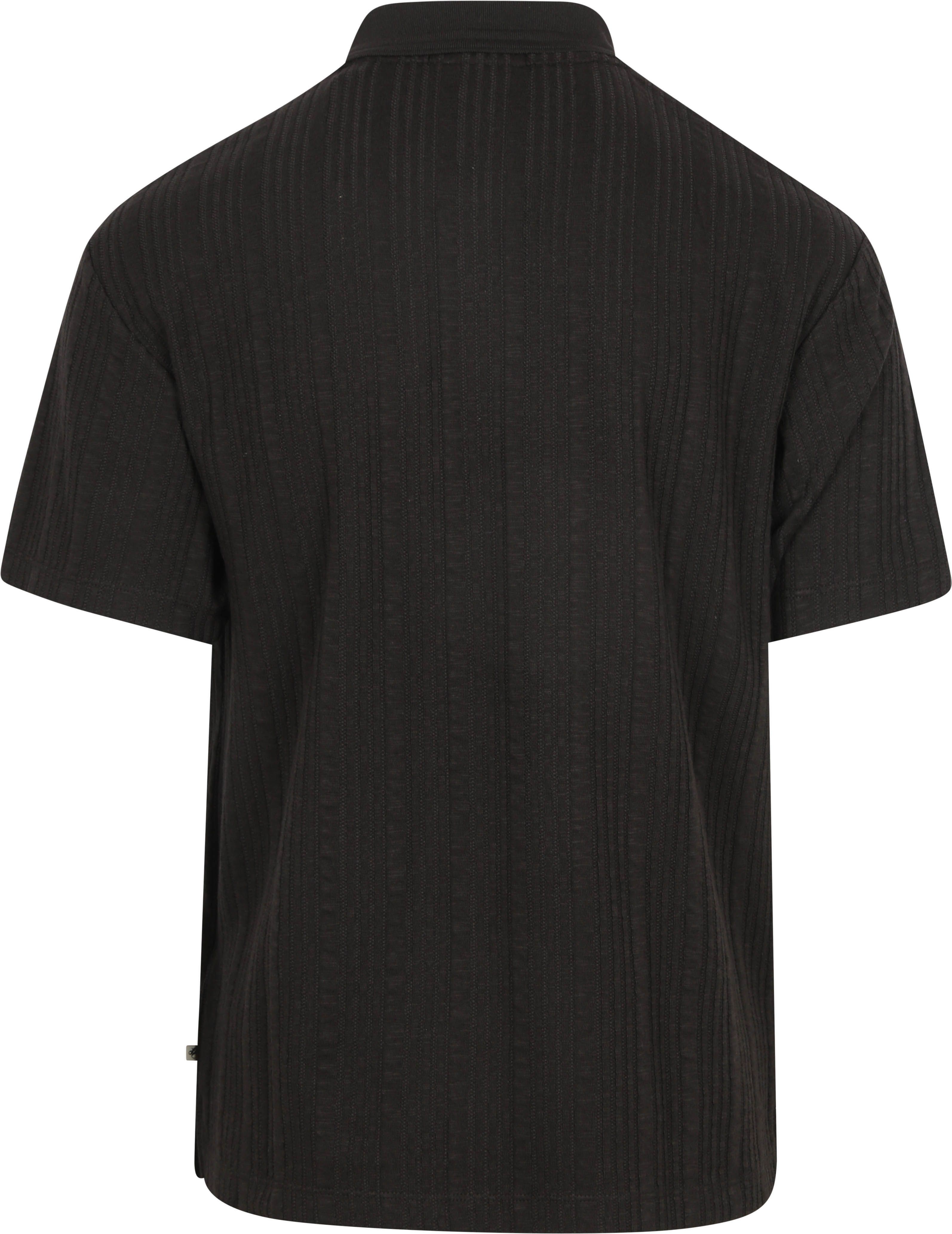 Scotch & Soda Polo Maille Texturée Noir Product / Achterkant