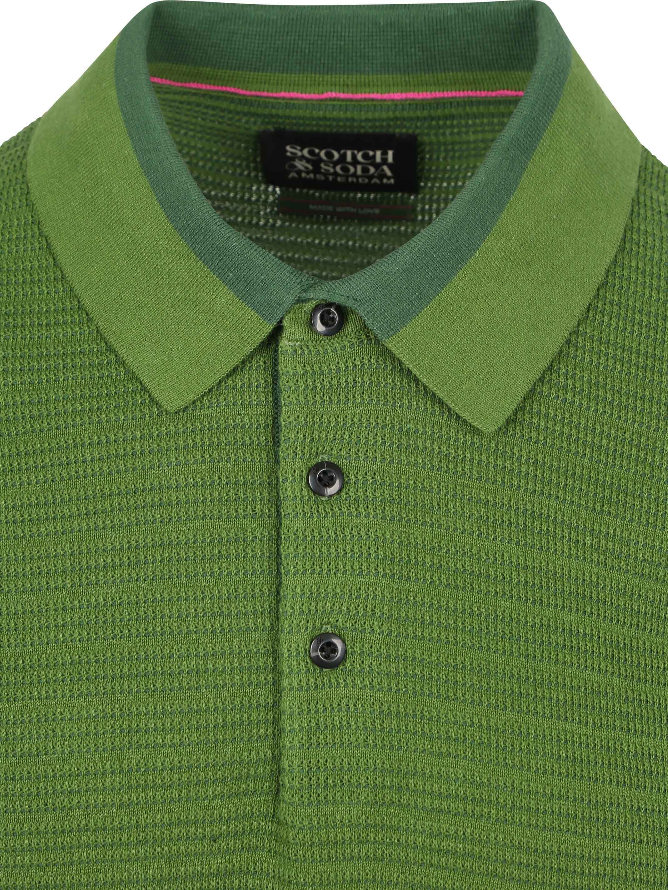 Scotch & Soda Polo Maille Texturée Vert Product / Detail