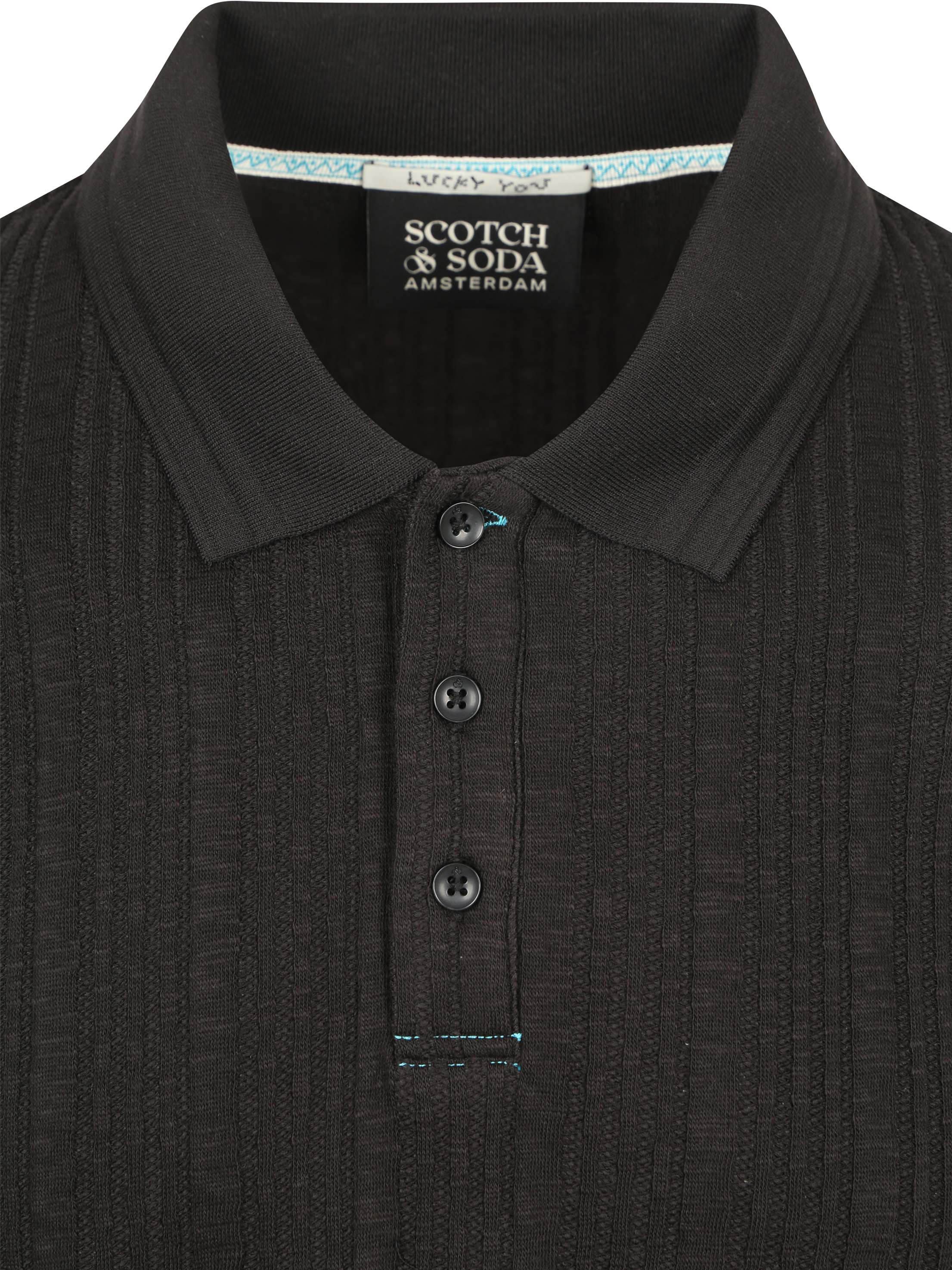 Scotch & Soda Strikket Polo Struktureret Sort Product / Detail