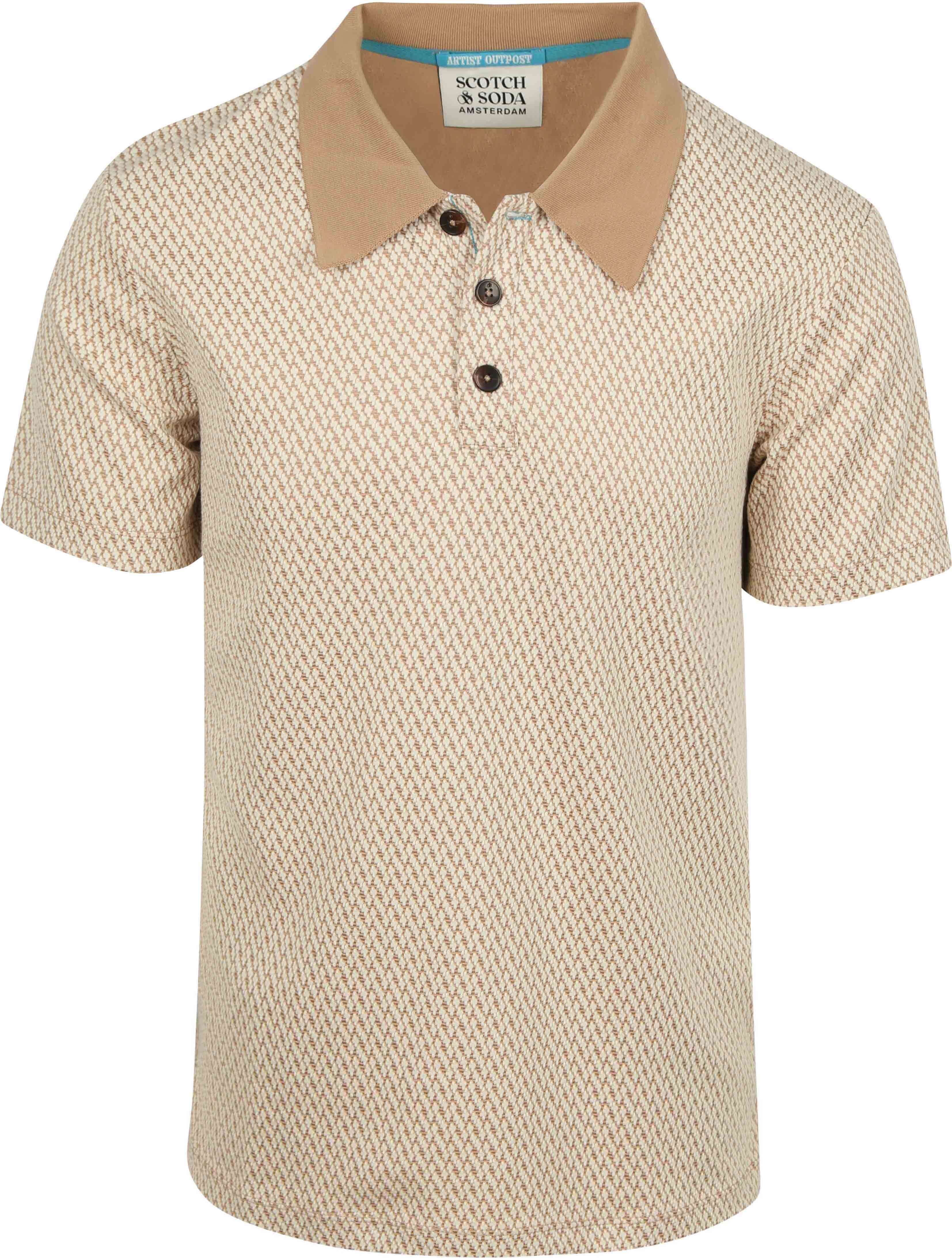 Scotch & Soda Strickpolo Jacquard Beige Product