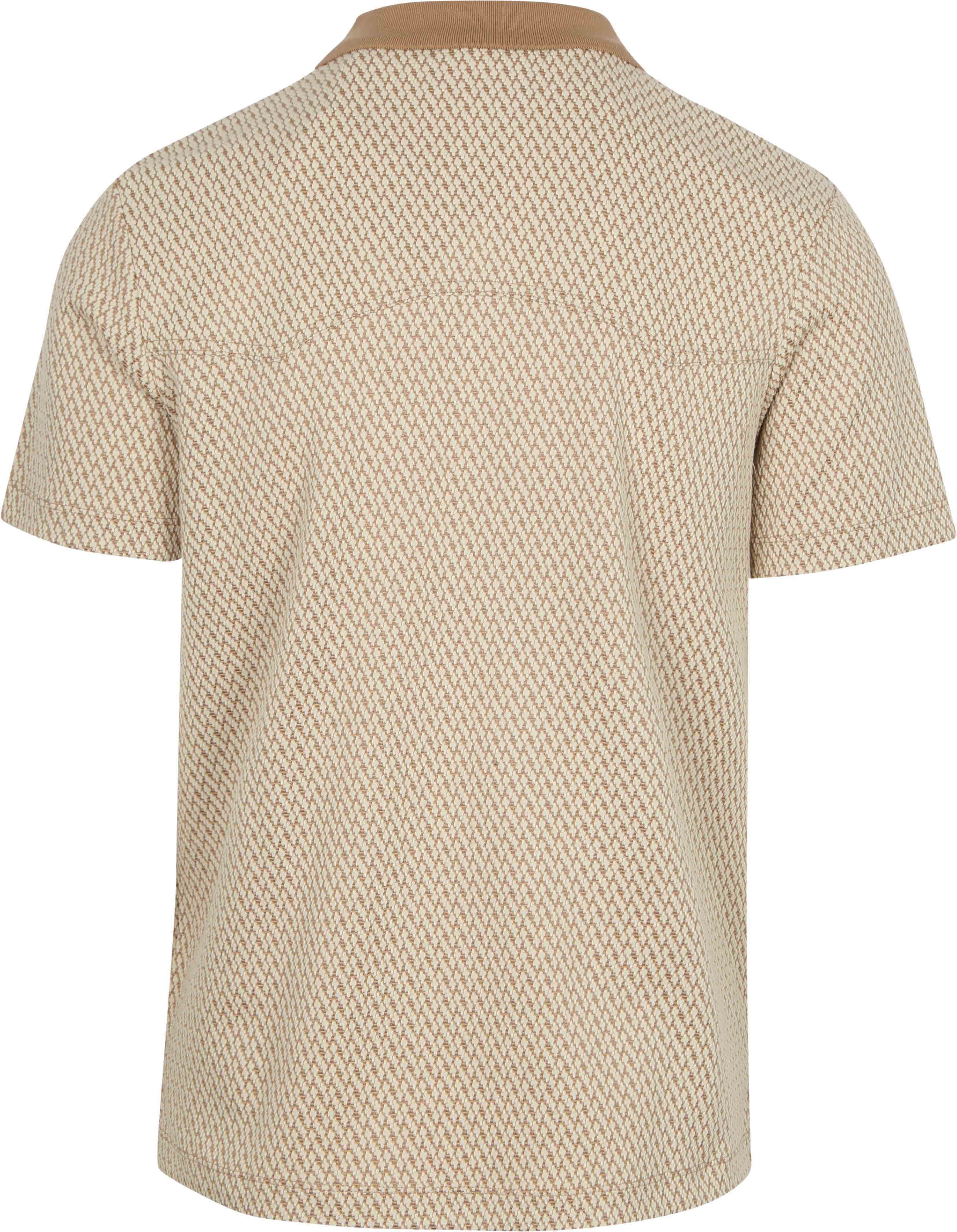 Scotch & Soda Strickpolo Jacquard Beige Product / Achterkant