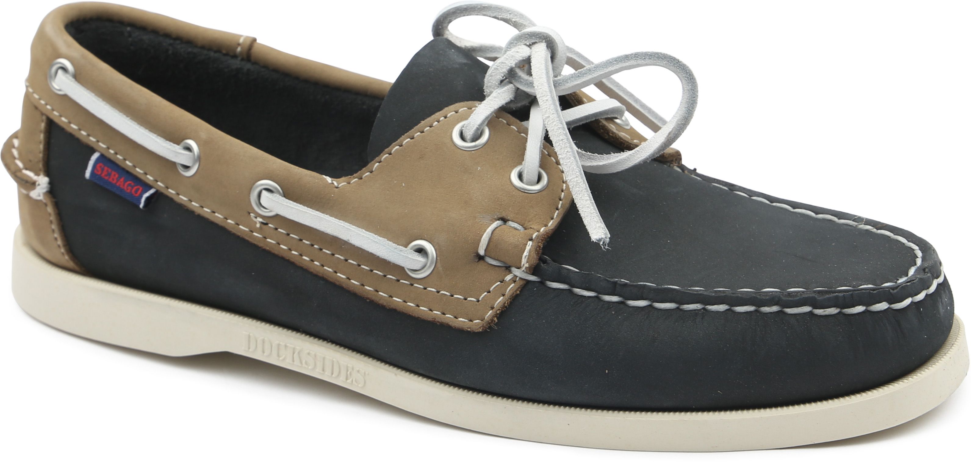 buty żeglarskie Docksides Portland granatowo-beżowe