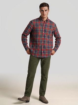 Steppin' Out Shirt Flanel Checks Red