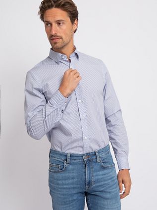 Suitable Shirt Dotty Print Blue