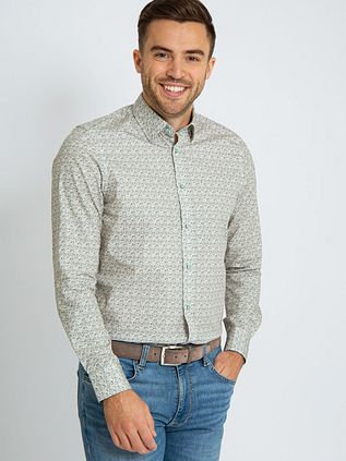 Suitable Shirt Paisley Green