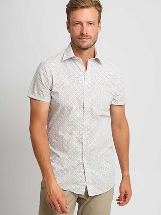 Suitable Short Sleeve Hemd Druck Multicolour