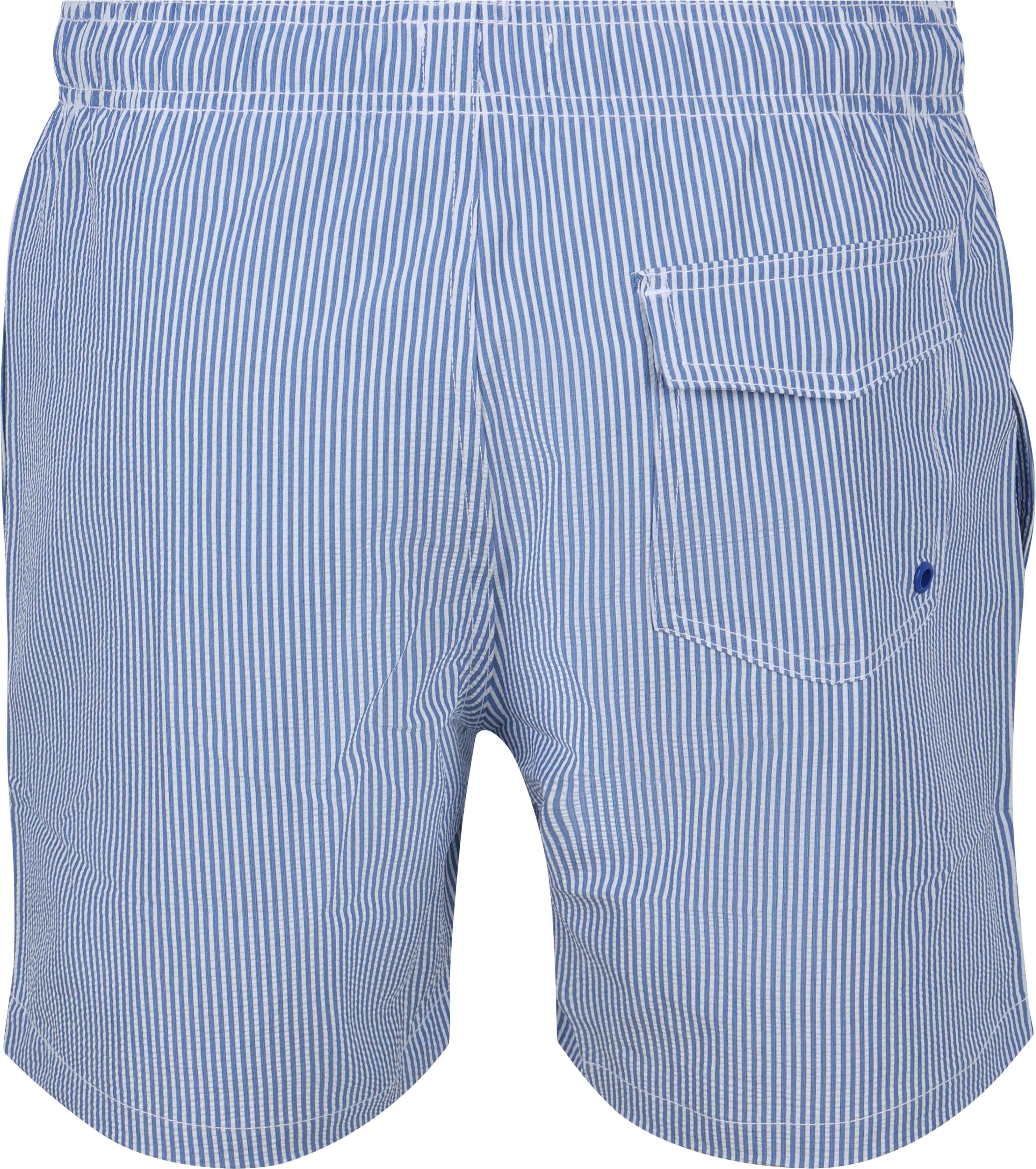 Shiwi Swimshorts Pete Seersucker Blue Stripe Product / Achterkant