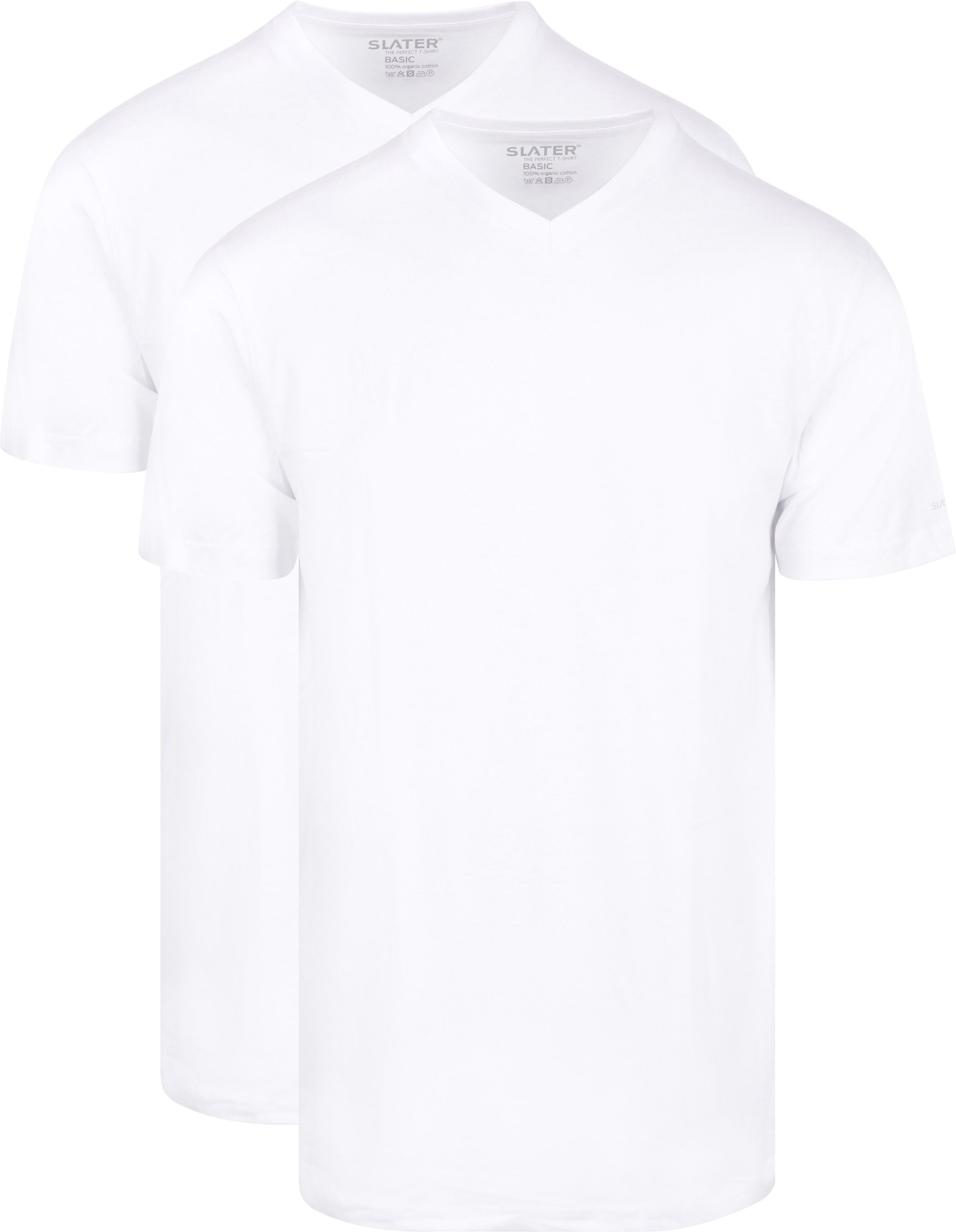 2-pak T-Shirt z dekoltem w serek, biały