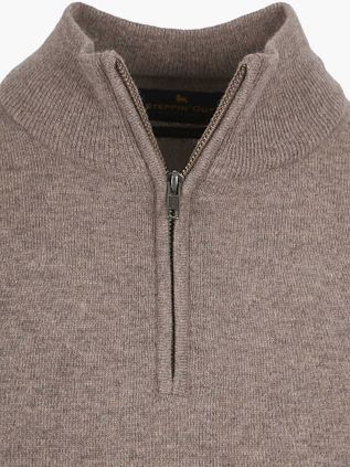 Steppin' Out Half Zip Pullover Merino Wool Taupe