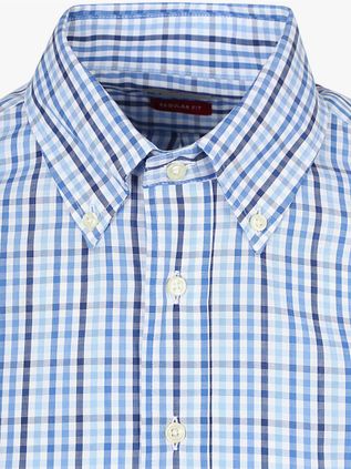 Steppin' Out Extra Long Sleeves Shirt Checks Blue
