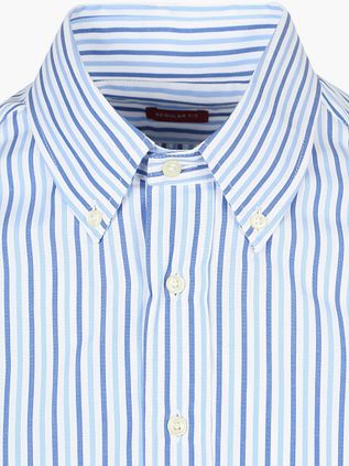 Steppin' Out Extra Long Sleeves Shirt Stripes Blue