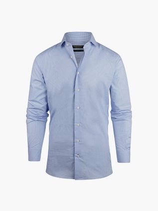 Steppin' Out Shirt Slim-Fit Checks Light Blue