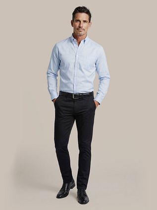 Steppin' Out Twill Shirt Extra Long Sleeves Light Blue