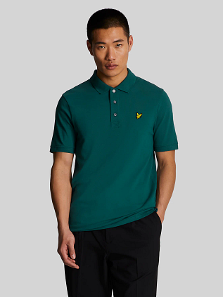 Lyle and Scott Polo Plain Donkergroen