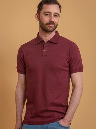 Suitable Liquid Polo Shirt Bordeaux