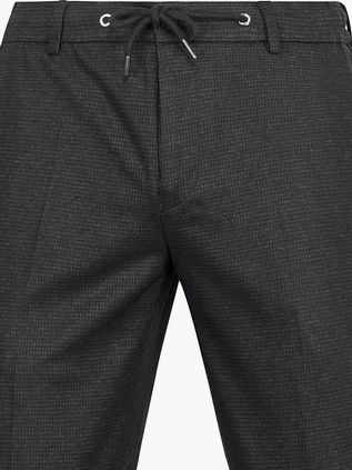 Suitable Chino Das Pied de Poule Antraciet