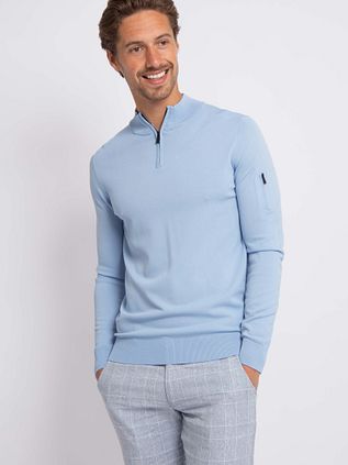 Suitable Race Half Zip Pullover Light Blue