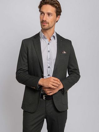 Suitable Veste Fame Pied de Poule Vert Foncé