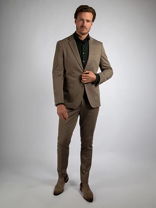 Suitable Flex Jersey Suit Beige