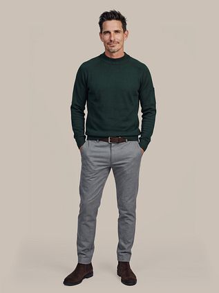 Suitable Pullover Cooldry Knit Turtleneck Green