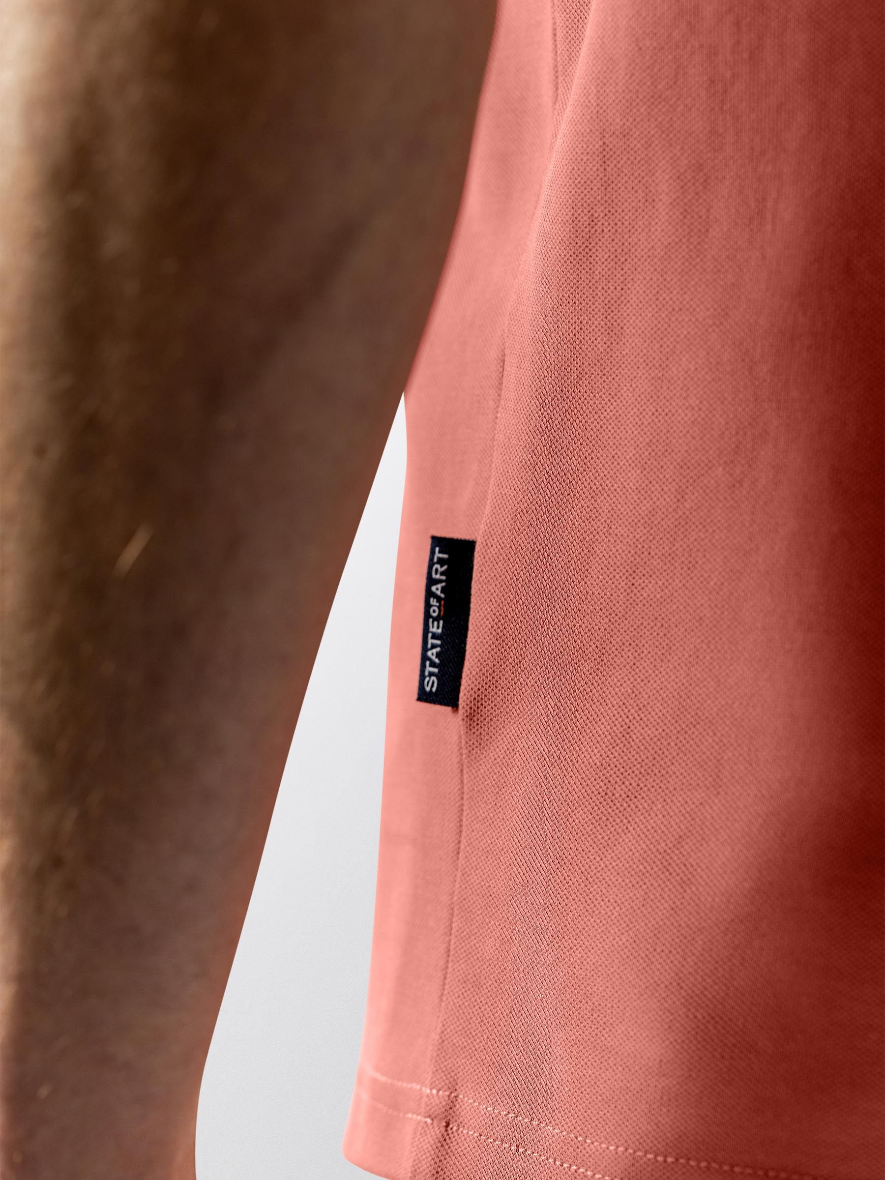 State of Art Poloshirt Piqué Old Pink Model / Detail