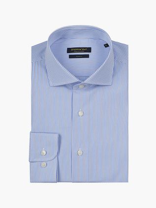 Steppin' Out Hemd Slim-Fit Streifen Hellblau