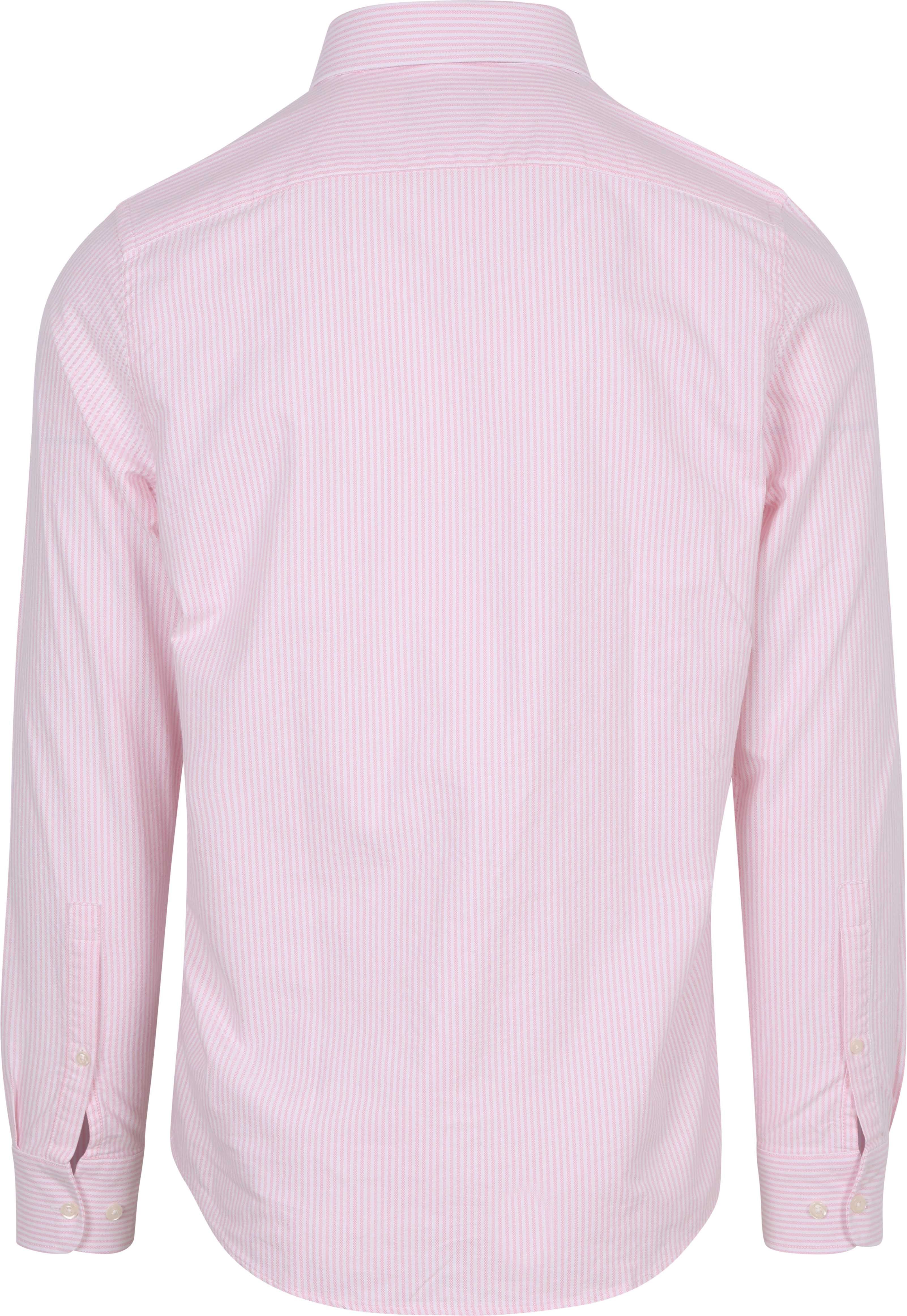 Steppin' Out Shirt Oxford Stripe Pink Product / Achterkant