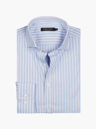 Steppin' Out Shirt Stripe Light Blue Red