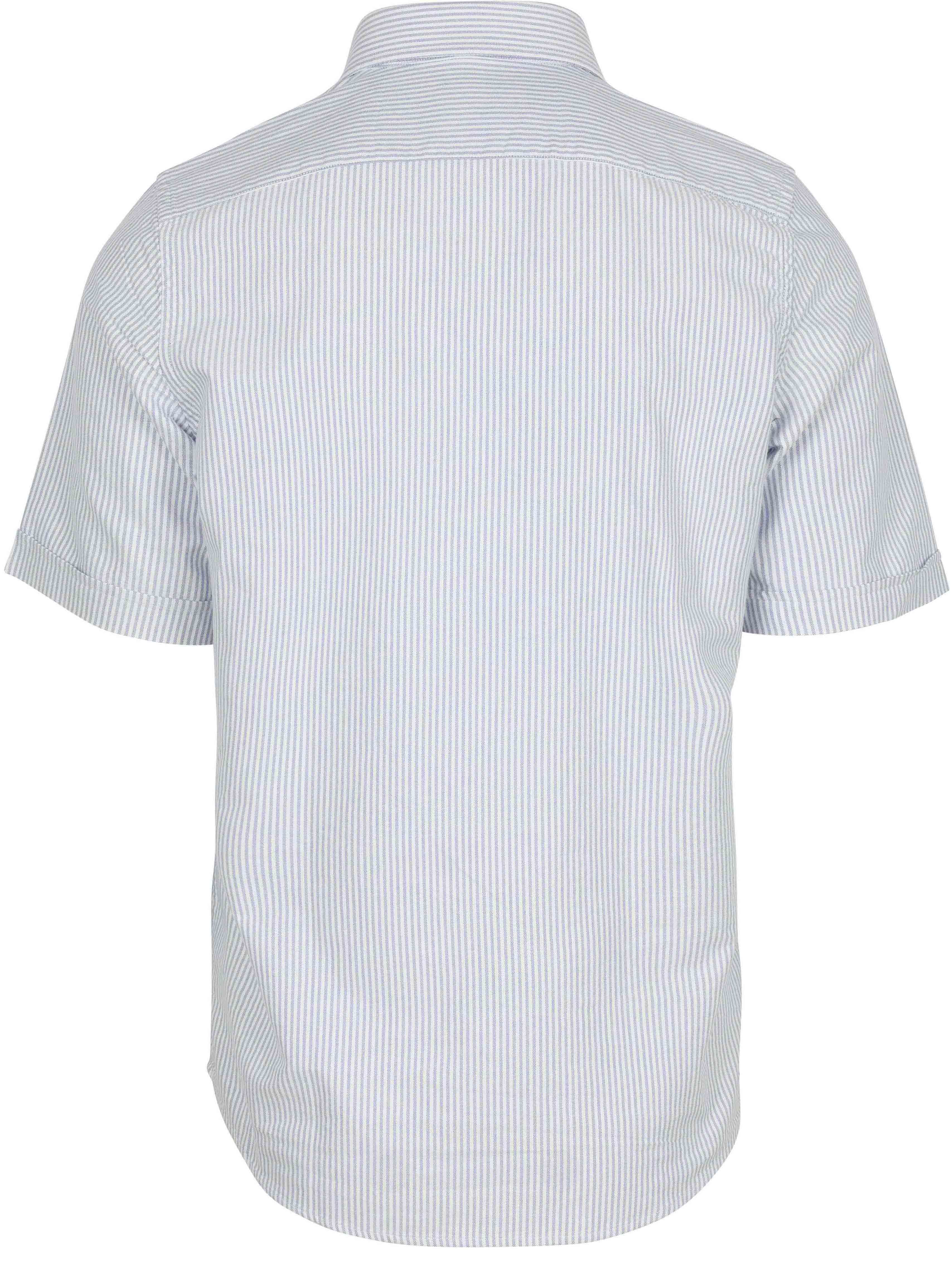 Steppin' Out Short Sleeve Shirt Oxford Yale Stripes Light Blue Product / Achterkant