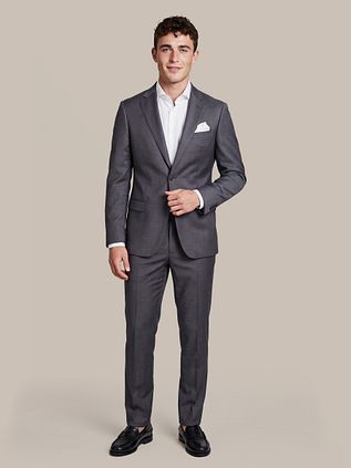 Suitable Sharkskin Jakkesæt Aubergine