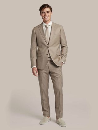 Suitable Kostume Sharkskin Uld Sand