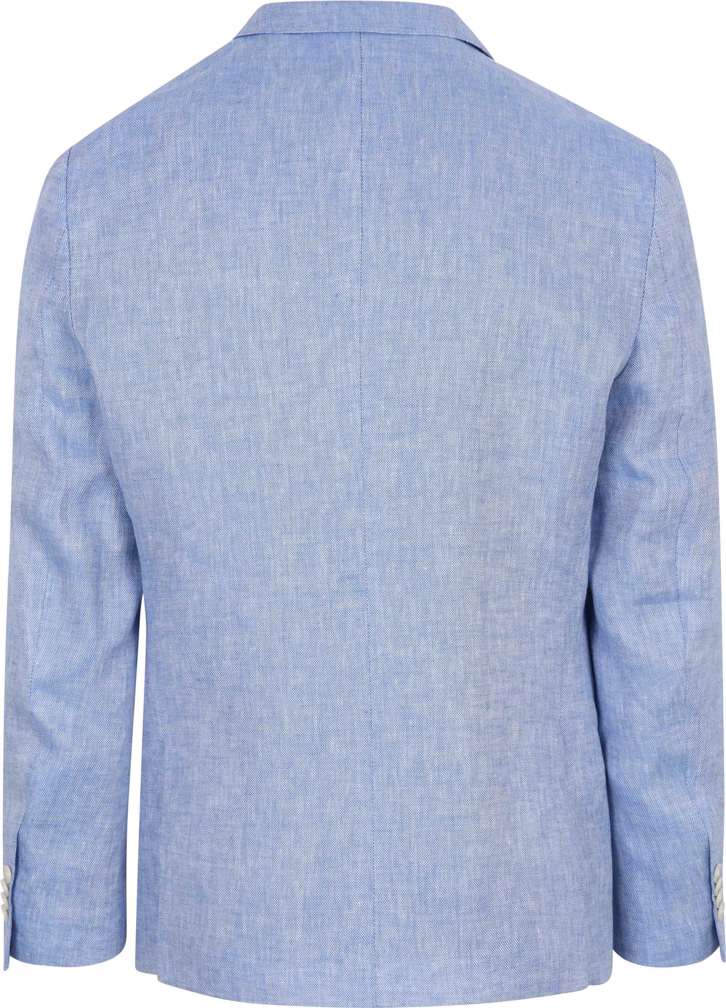 Suitable Blazer Linen Panama Light Blue Product / Achterkant