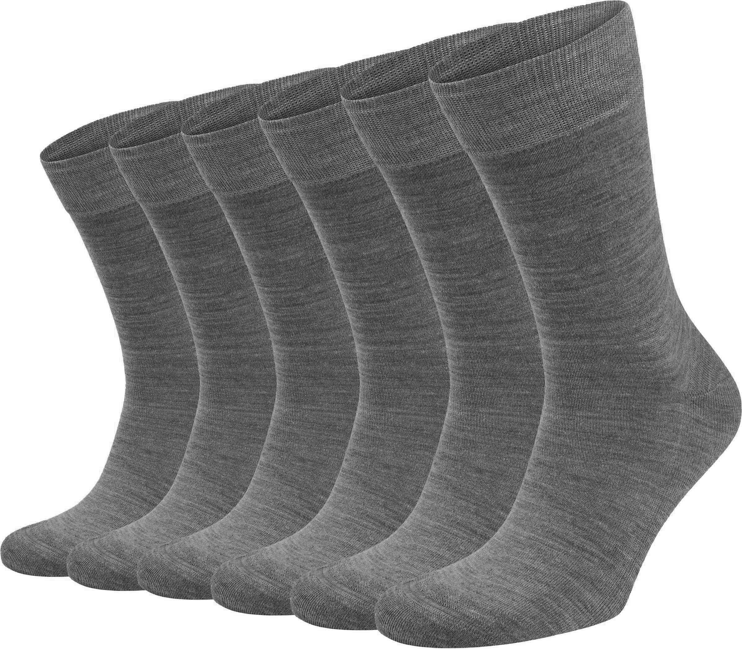 Calcetines de merino grises 6-Pack