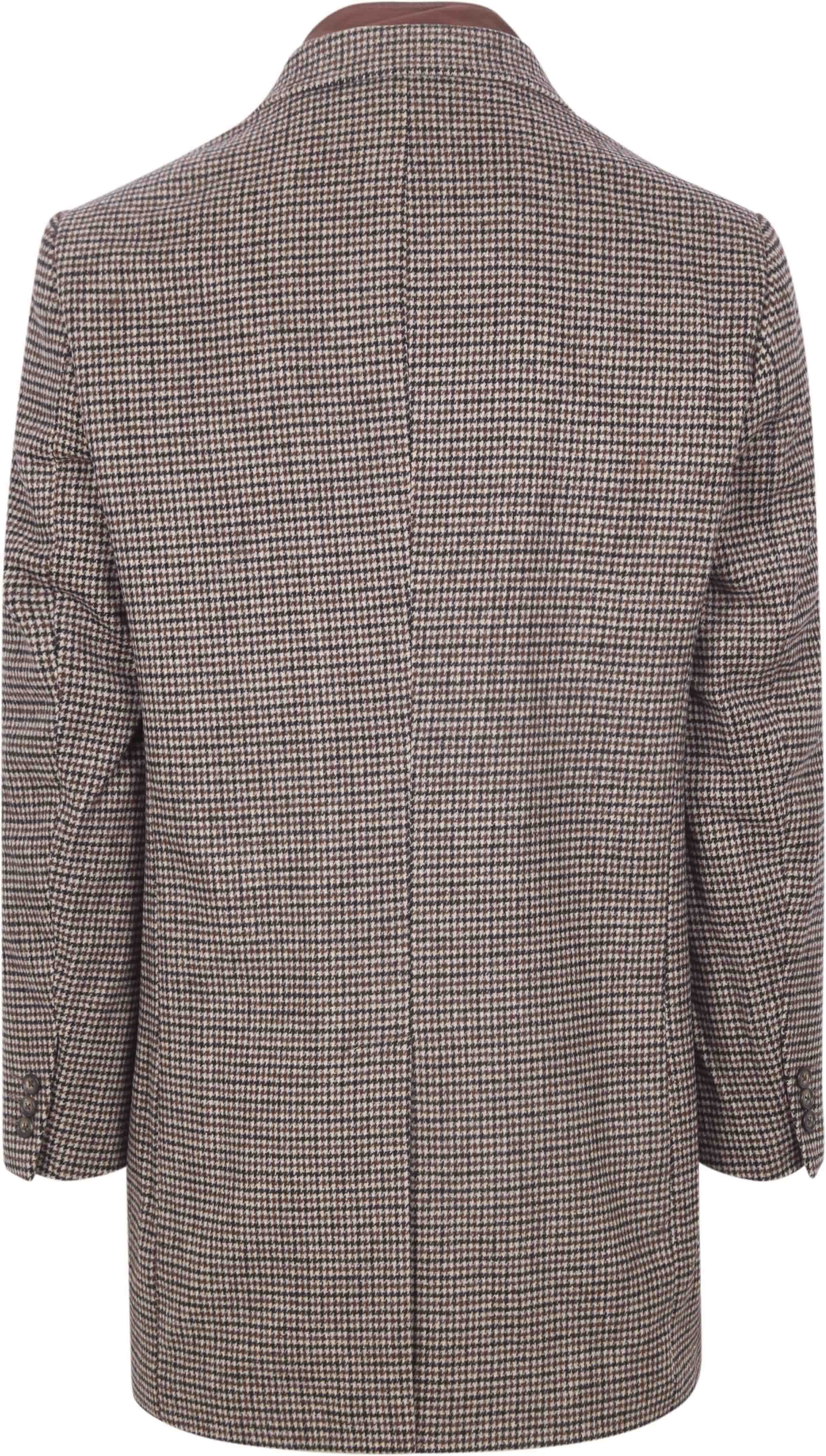 Suitable Coat Wool Pepita Beige Camel Product / Achterkant