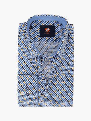 Suitable Hemd Kariertes Blau Gelb