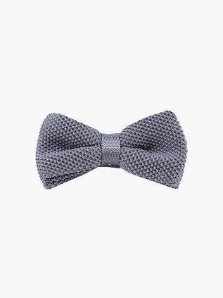 Suitable Knitted Smoking Fliege Mid Grau