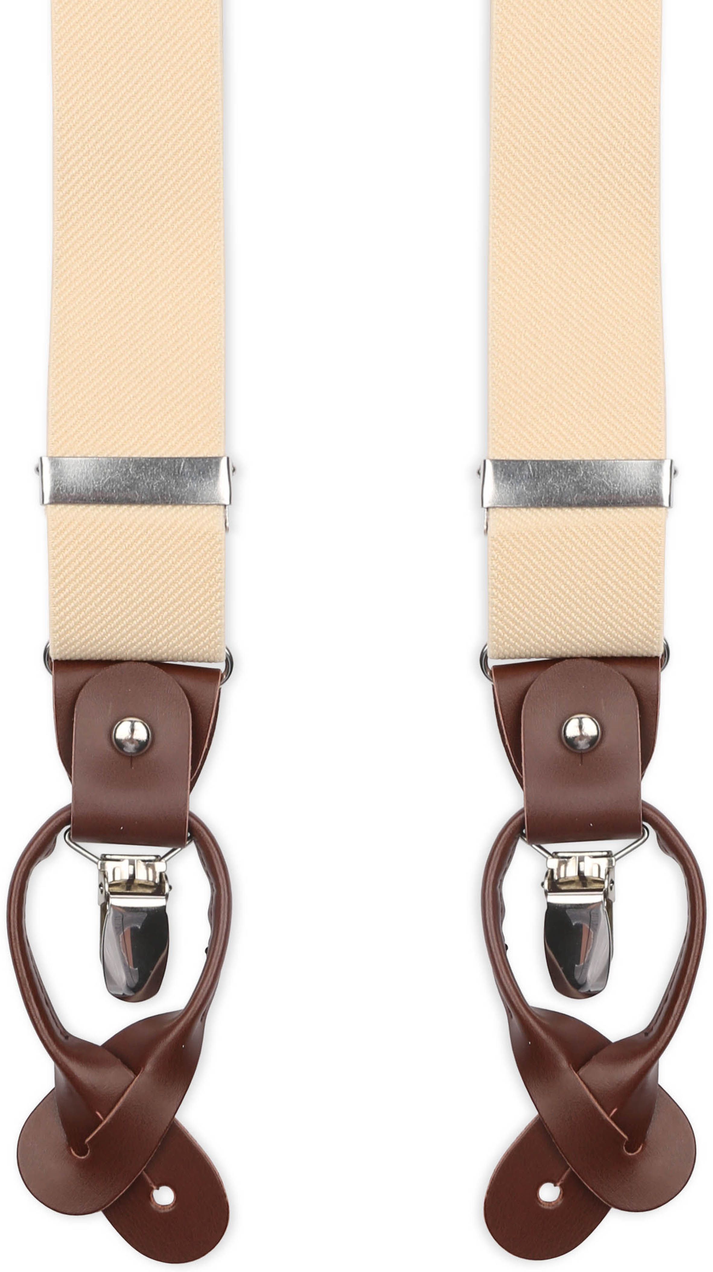 Luxe Suspenders Ecru