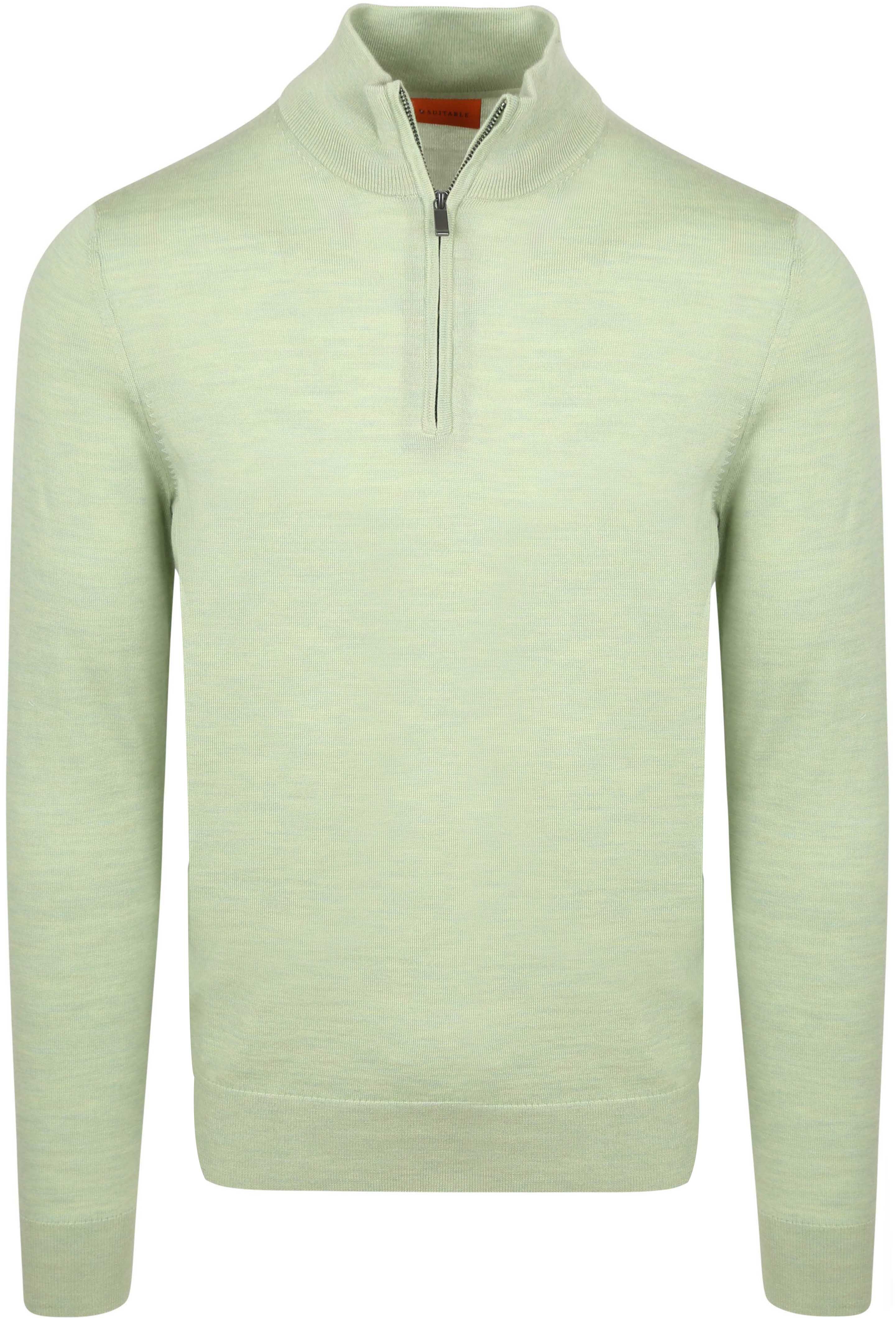 Suitable Merino Half Zip Sweater Vert Clair Product