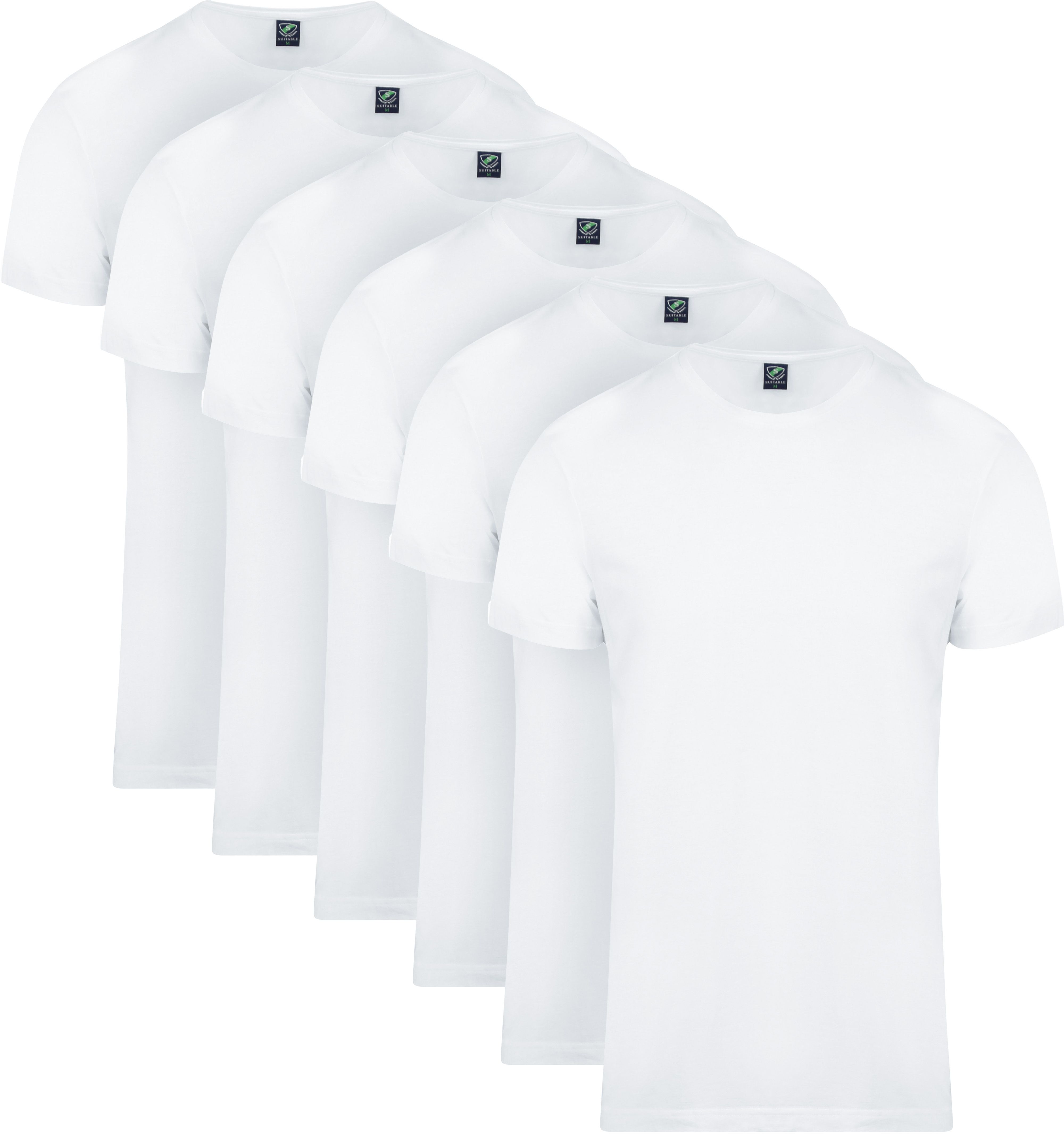 Obambo T-shirt rund hals hvid 6-pak