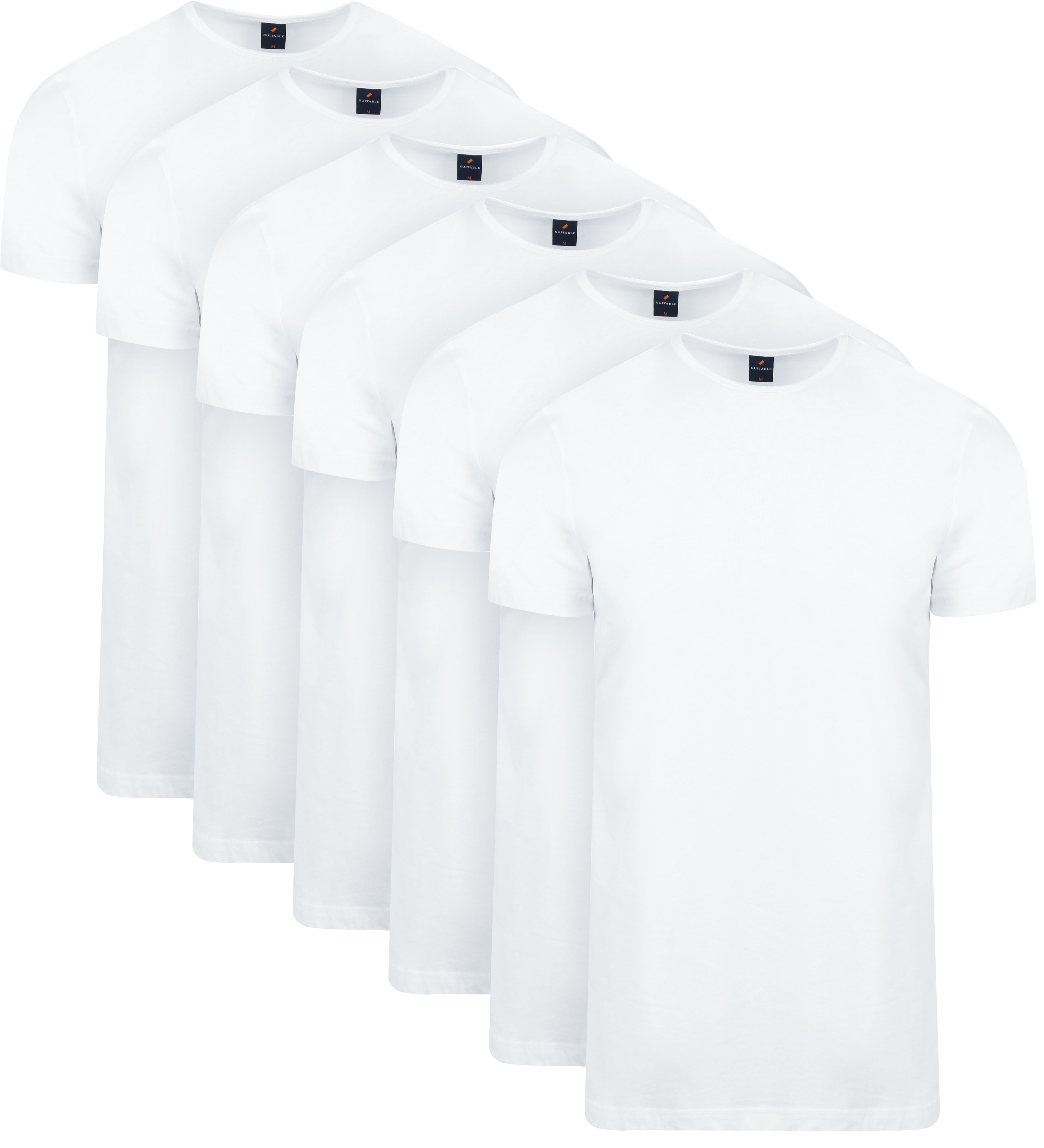 Ota T-Shirt Rund Hals Vit 6-Pack