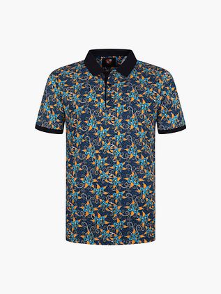 Suitable Polo Floral Dark Blue