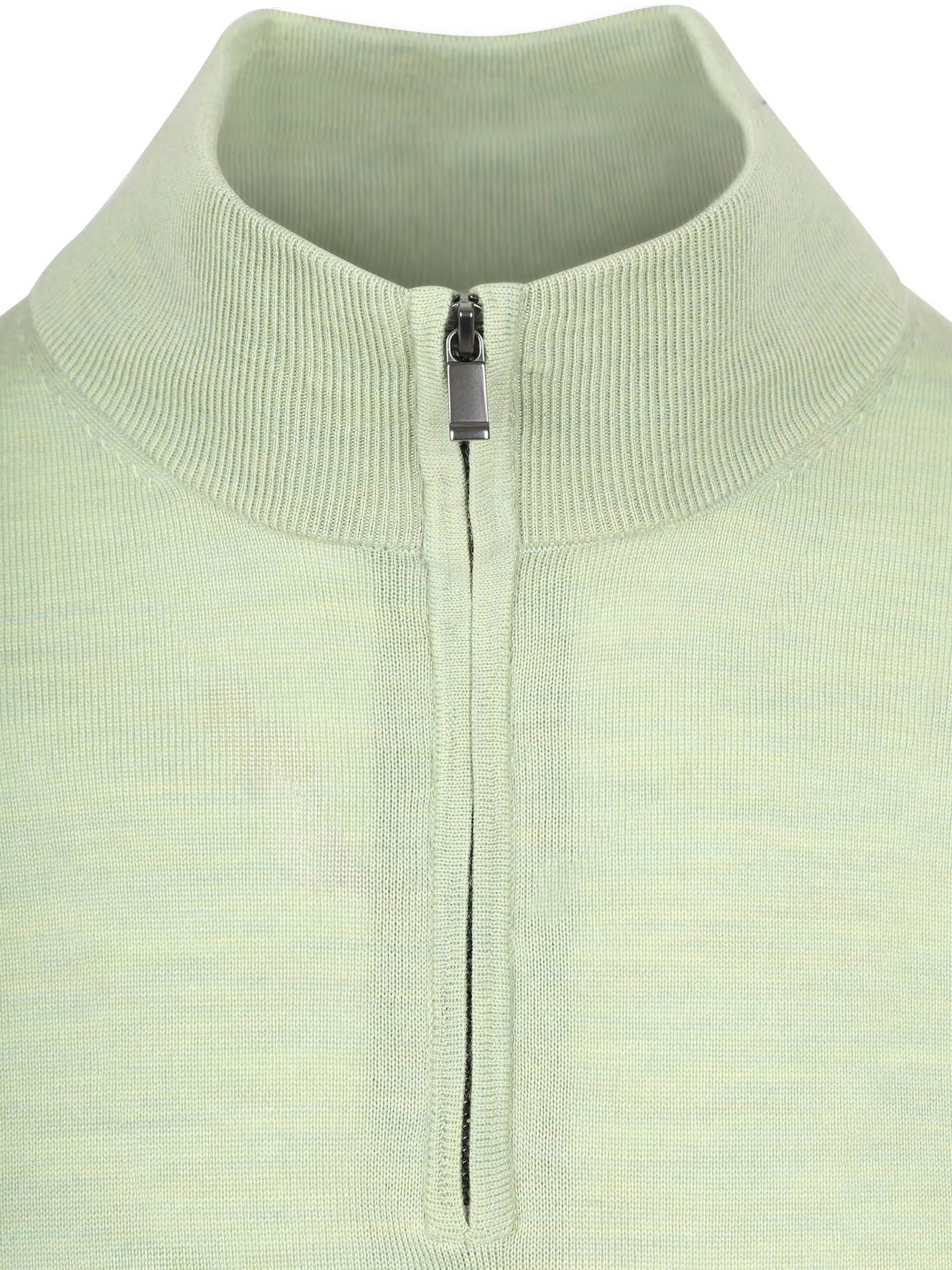 Suitable Merino Half Zip Sweater Vert Clair Product / Detail