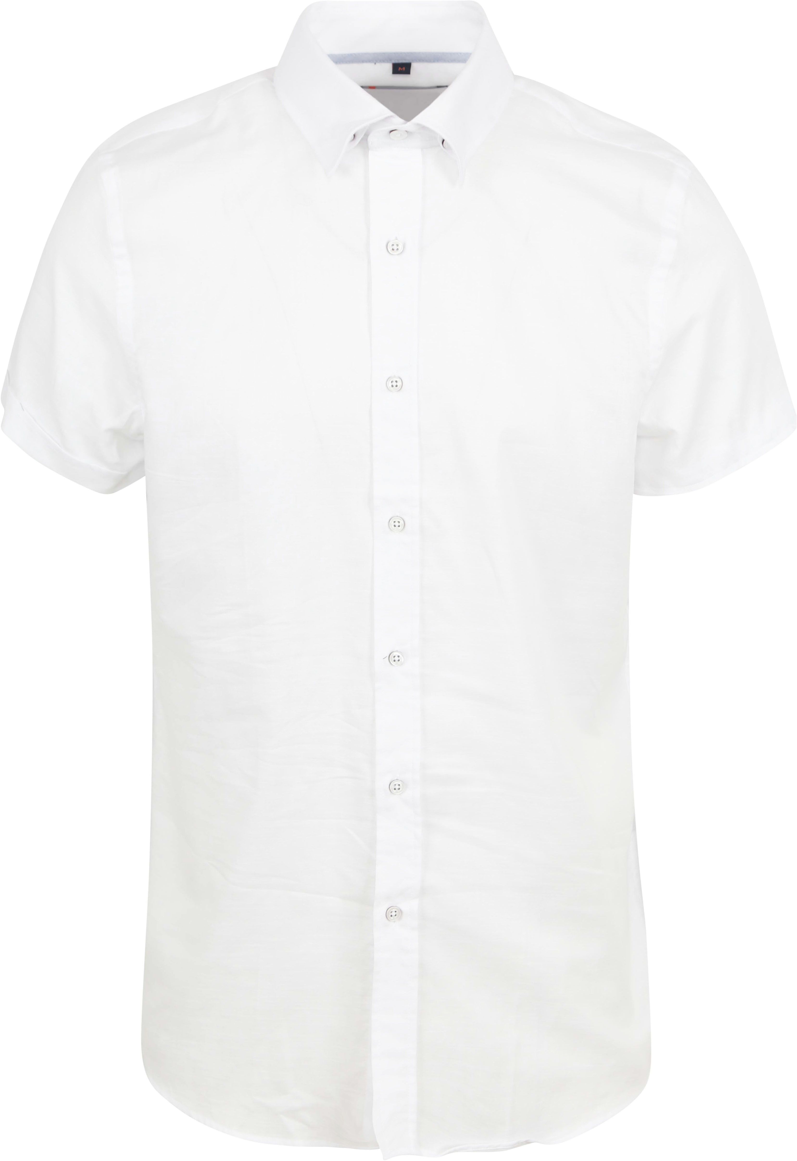 Short Sleeve Overhemd Linnen Wit